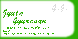 gyula gyurcsan business card